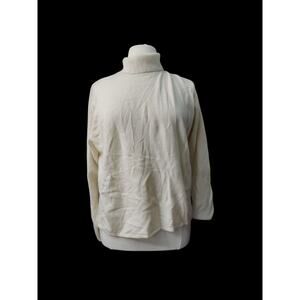 Precious Fibers cashmere white turtleneck sweater size 2X